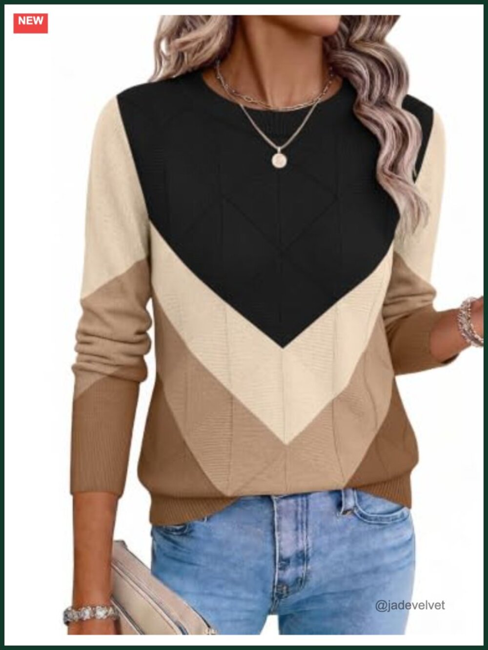 Women's Soft Knit Pullover Sweater Long Sleeve Crewneck Cables